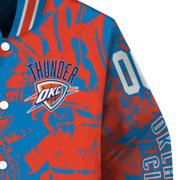 personalized oklahoma city thunder fishing art blue jacket premium grade
