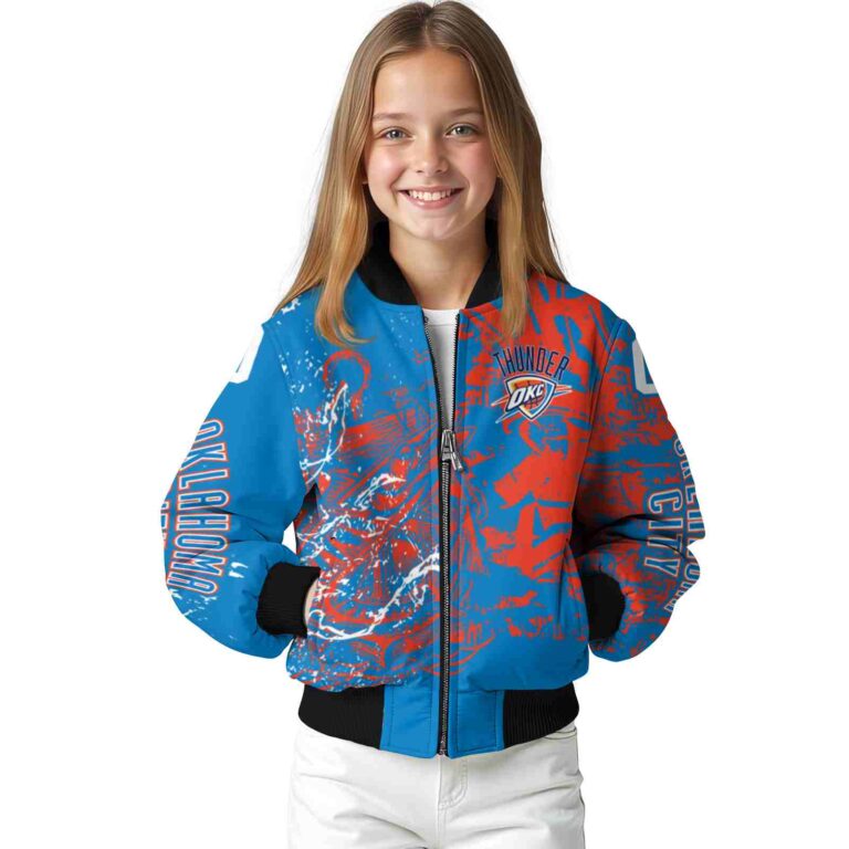 personalized oklahoma city thunder fishing art blue jacket top rated
