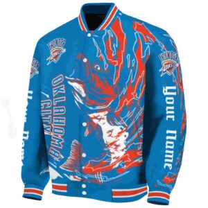 personalized oklahoma city thunder fishing passion blue white jacket best selling