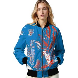 personalized oklahoma city thunder fishing passion blue white jacket latest model