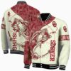 personalized oklahoma sooners fishing rod cream jacket fashion forward