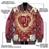 personalized oklahoma sooners heart explosion crimson jacket new arrival