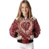 personalized oklahoma sooners heart explosion crimson jacket top rated