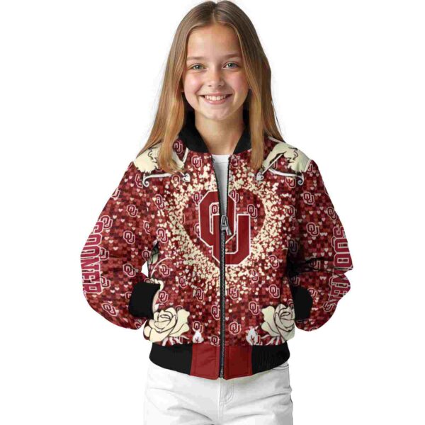 personalized oklahoma sooners heart explosion crimson jacket top rated