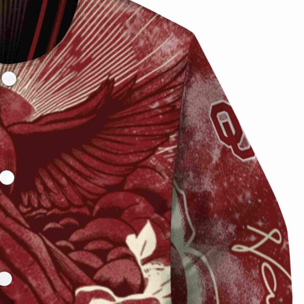 personalized oklahoma sooners praying hands crimson jacket premium grade