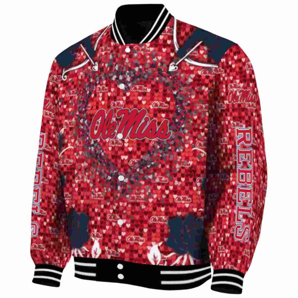 personalized ole miss rebels heart explosion red jacket best selling