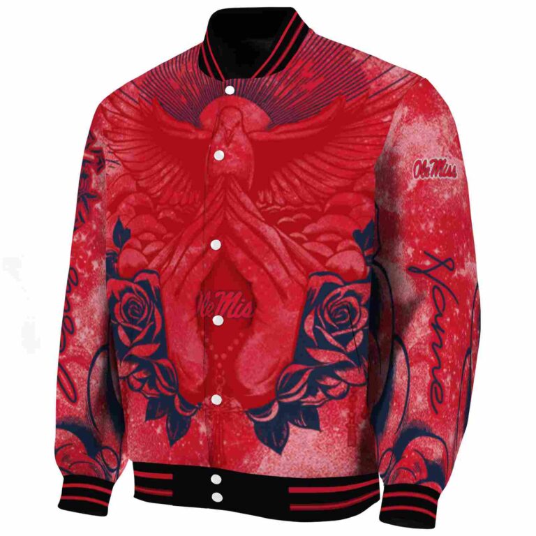 personalized ole miss rebels praying hands red jacket best selling