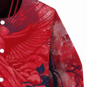 personalized ole miss rebels praying hands red jacket premium grade