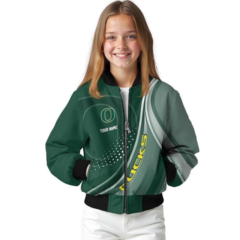 personalized oregon ducks wave patterns green jacket top rated
