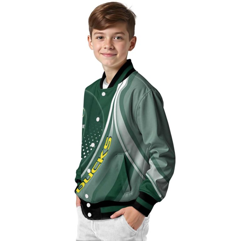 personalized oregon ducks wave patterns green jacket trendy