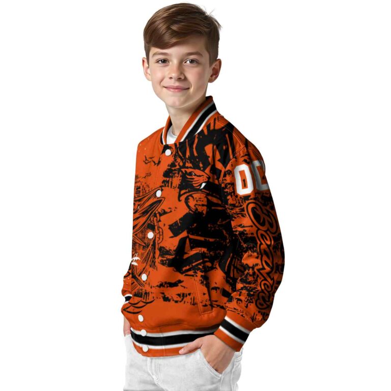 personalized oregon state beavers fishing art orange jacket trendy