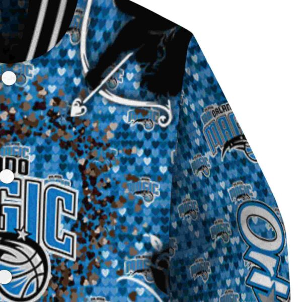 personalized orlando magic heart explosion blue jacket premium grade