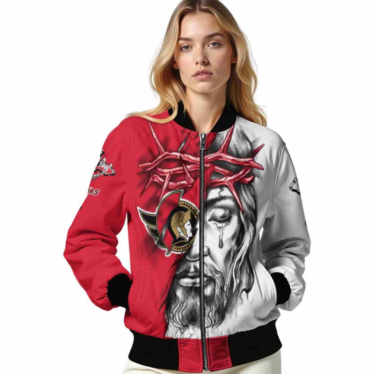 personalized ottawa senators jesus tears red white jacket latest model