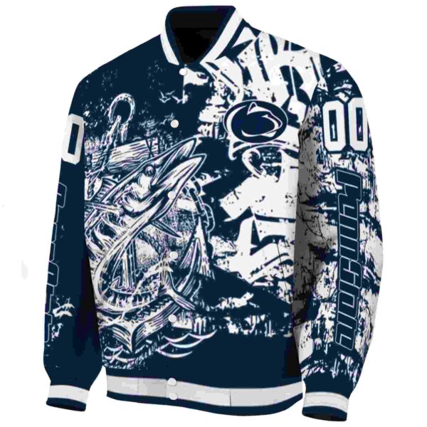personalized penn state nittany lions fishing art blue jacket best selling