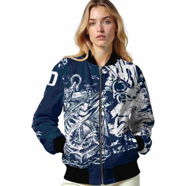 personalized penn state nittany lions fishing art blue jacket latest model