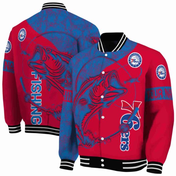 personalized philadelphia 76ers fishing rod red jacket fashion forward