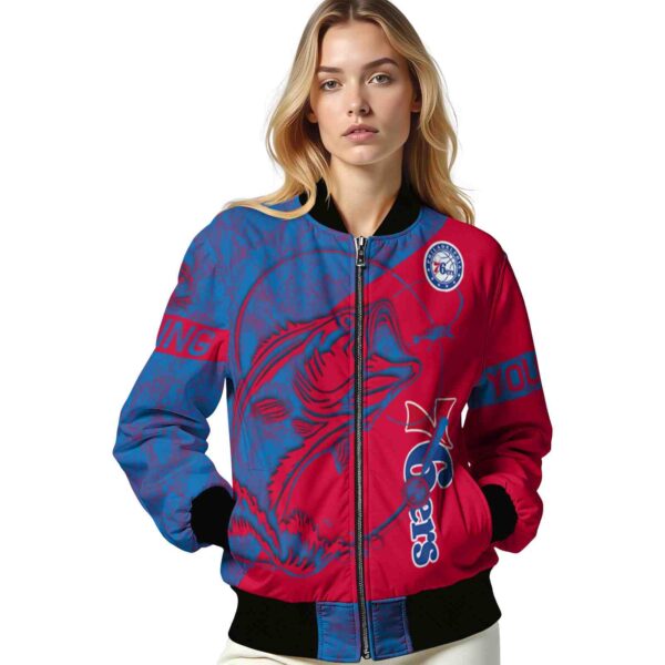 personalized philadelphia 76ers fishing rod red jacket latest model