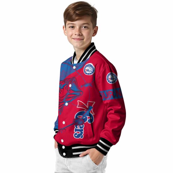 personalized philadelphia 76ers fishing rod red jacket trendy