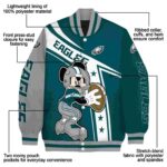 personalized philadelphia eagles mickey football green white jacket best selling