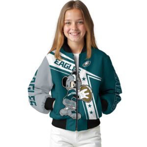 personalized philadelphia eagles mickey football green white jacket top rated