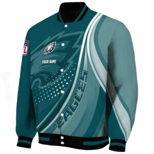 personalized philadelphia eagles wave patterns green jacket best selling