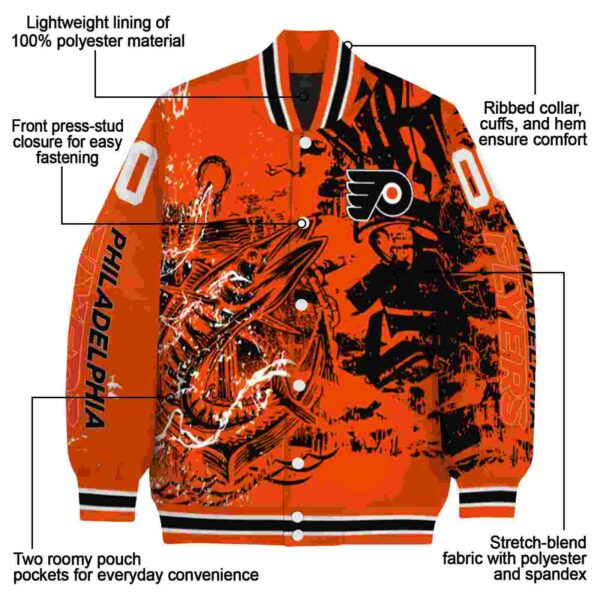 personalized philadelphia flyers fishing art orange jacket new arrival