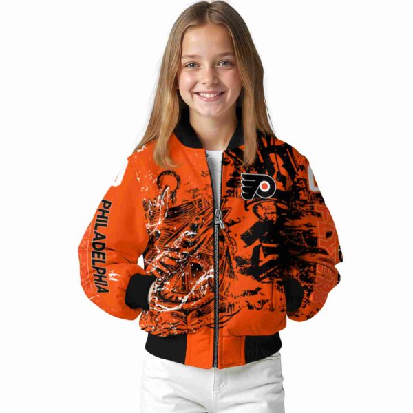 personalized philadelphia flyers fishing art orange jacket top rated