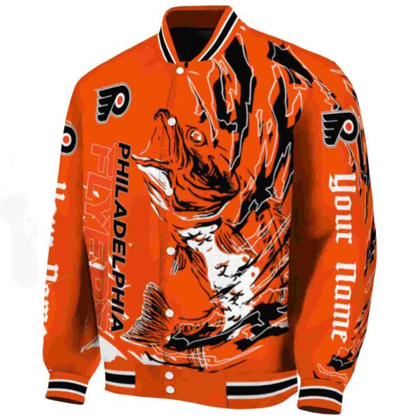 personalized philadelphia flyers fishing passion orange white jacket best selling
