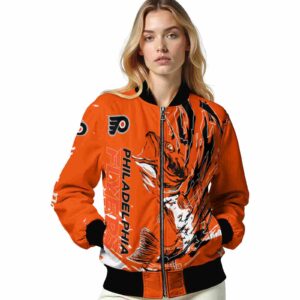 personalized philadelphia flyers fishing passion orange white jacket latest model