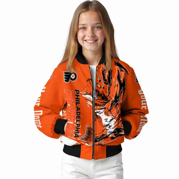 personalized philadelphia flyers fishing passion orange white jacket top rated