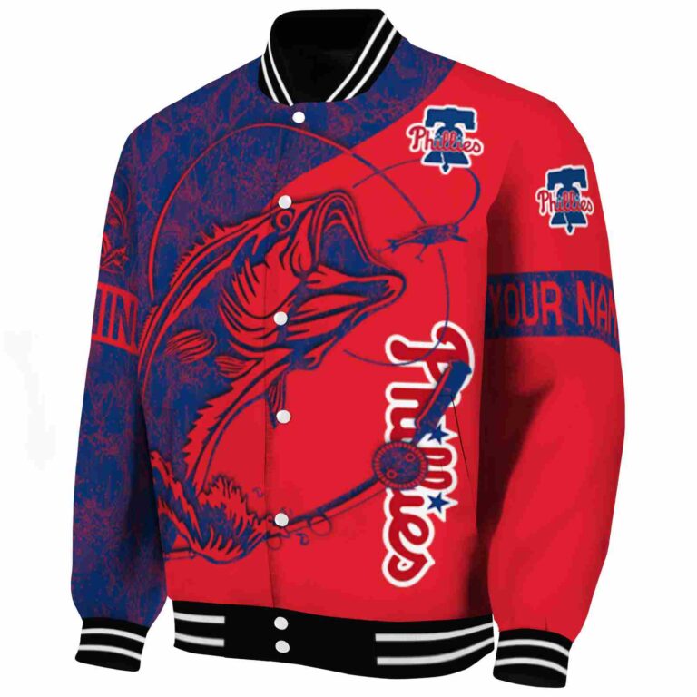 personalized philadelphia phillies fishing rod red jacket best selling