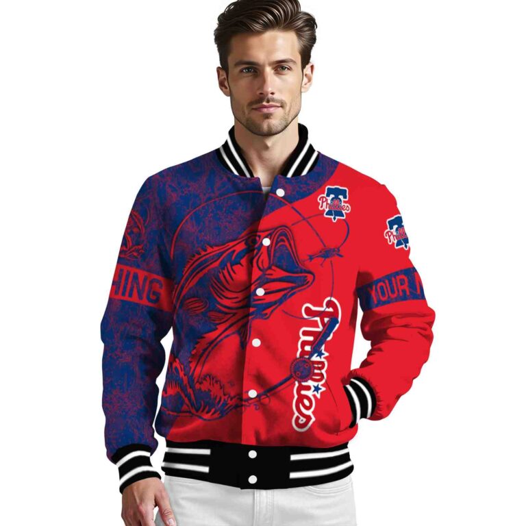 personalized philadelphia phillies fishing rod red jacket high quality