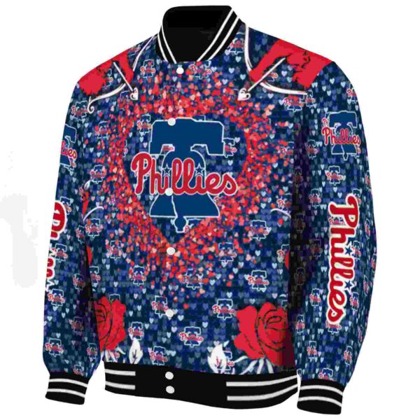 personalized philadelphia phillies heart explosion blue jacket best selling