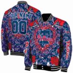 personalized philadelphia phillies heart explosion blue jacket best selling