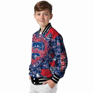 personalized philadelphia phillies heart explosion blue jacket trendy