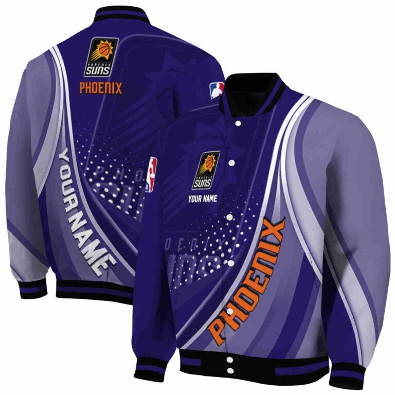 personalized phoenix suns wave patterns purple jacket fashion forward