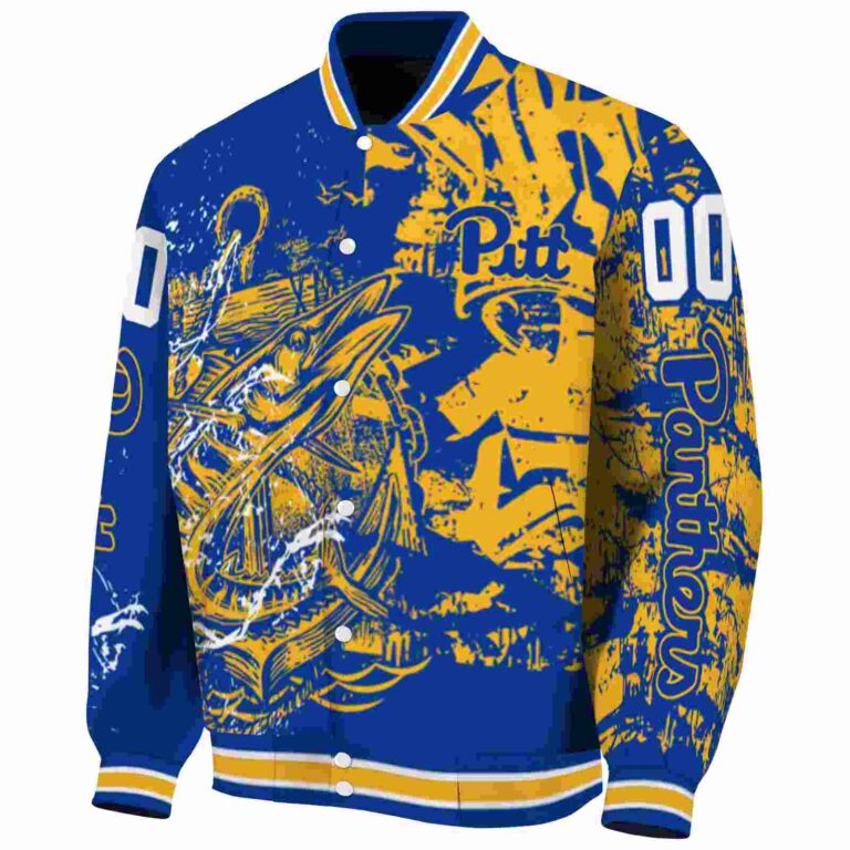 personalized pittsburgh panthers fishing art royal blue jacket best selling
