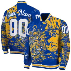 personalized pittsburgh panthers fishing art royal blue jacket fashion forward
