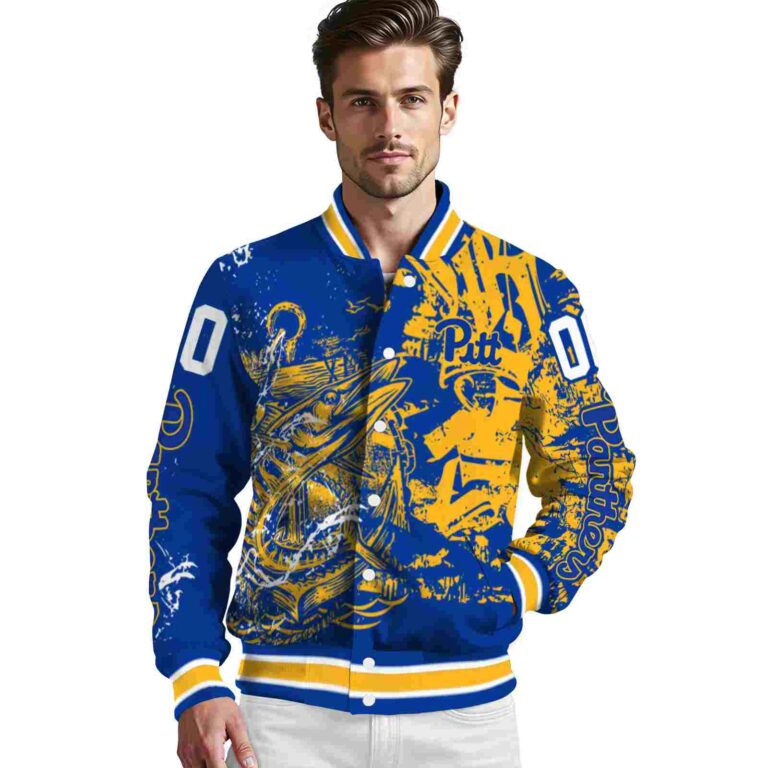 personalized pittsburgh panthers fishing art royal blue jacket high quality