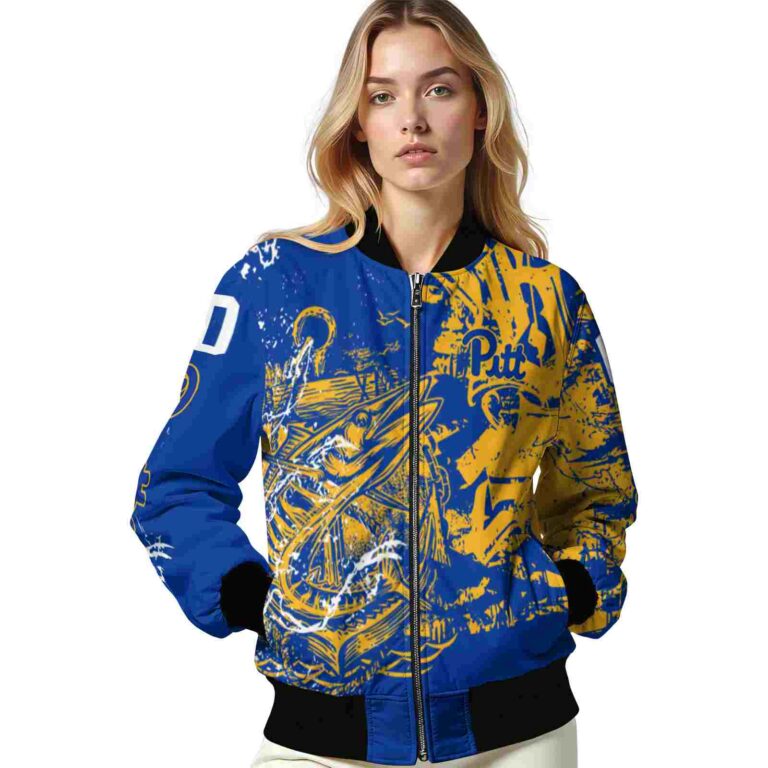 personalized pittsburgh panthers fishing art royal blue jacket latest model