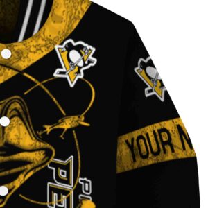 personalized pittsburgh penguins fishing rod black jacket premium grade