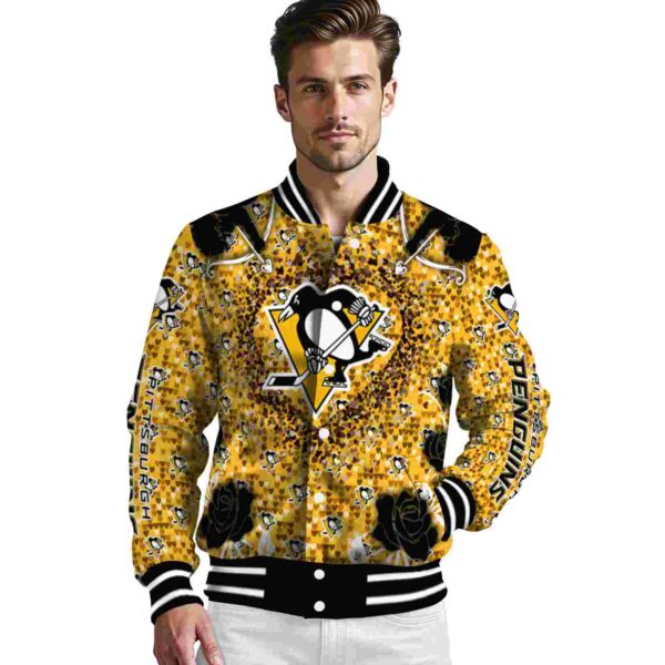 personalized pittsburgh penguins heart explosion yellow jacket high quality