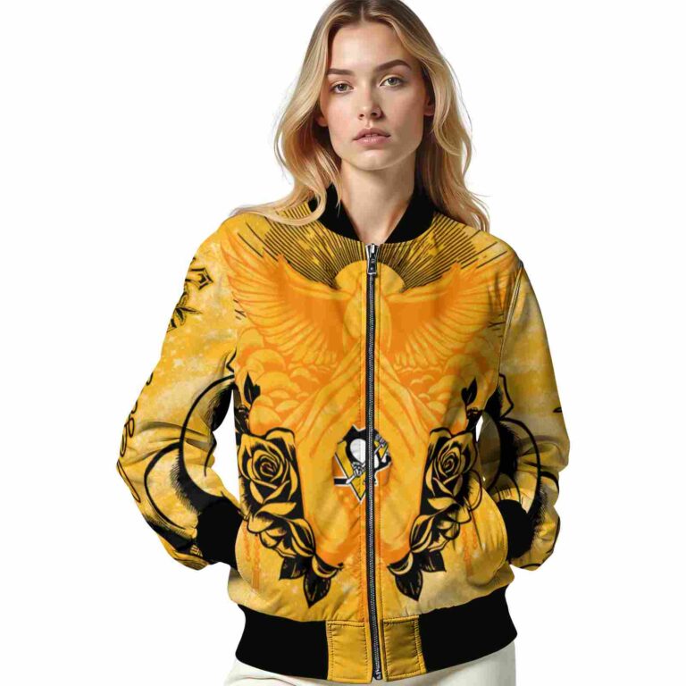 personalized pittsburgh penguins praying hands yellow jacket latest model