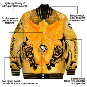 personalized pittsburgh penguins praying hands yellow jacket new arrival