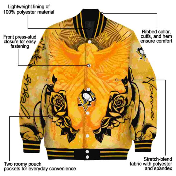 personalized pittsburgh penguins praying hands yellow jacket new arrival