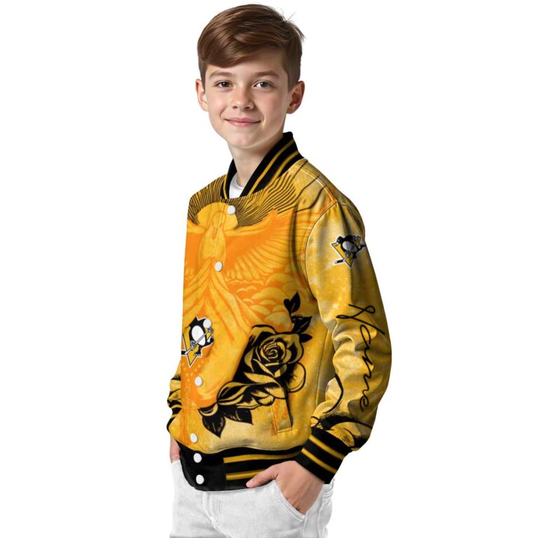 personalized pittsburgh penguins praying hands yellow jacket trendy