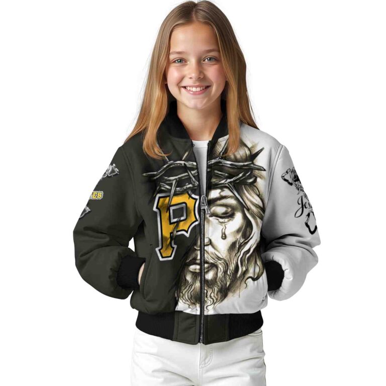 personalized pittsburgh pirates jesus tears black white jacket top rated