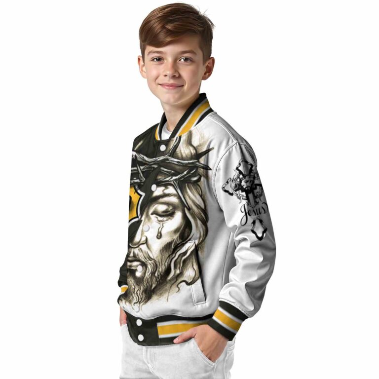 personalized pittsburgh pirates jesus tears black white jacket trendy