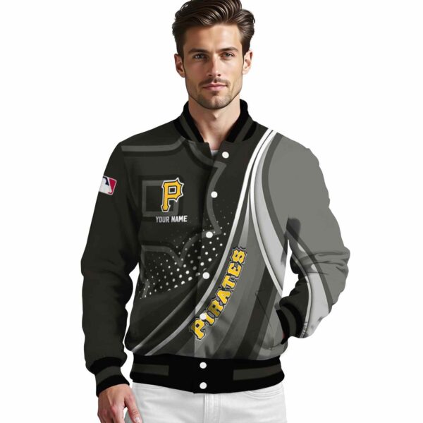 personalized pittsburgh pirates wave patterns black jacket high quality