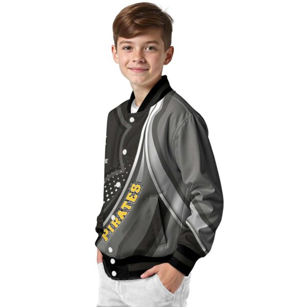 personalized pittsburgh pirates wave patterns black jacket trendy